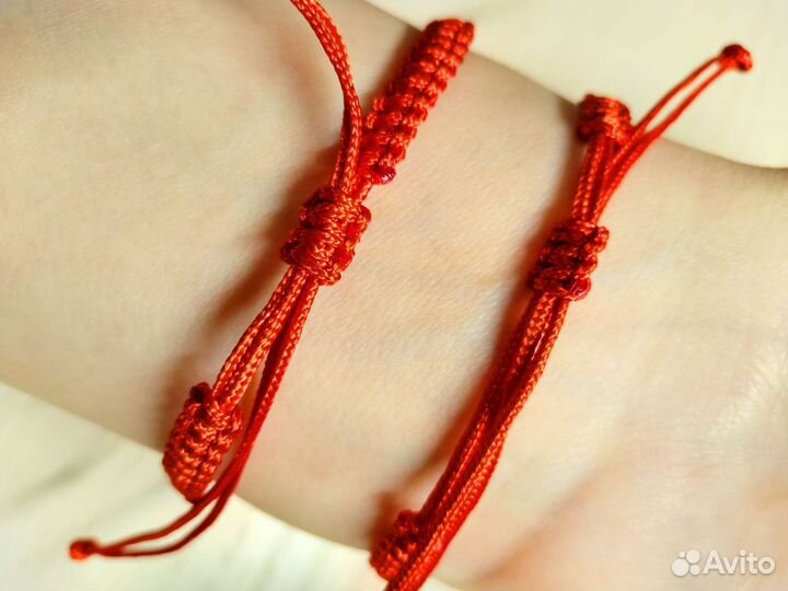 Браслеты красная/ черная нити с деревом жизни