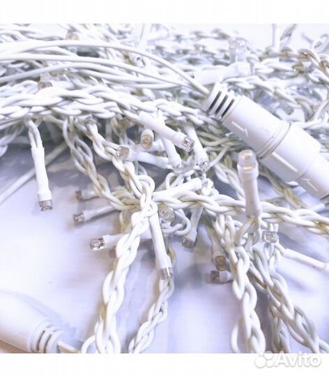 Гирлянда Уличная Бахрома, 5 на 0,5м Холодный белый