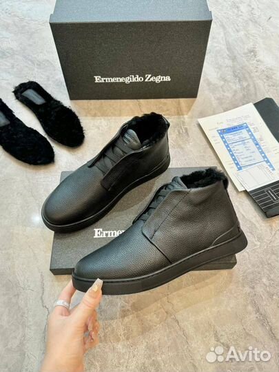 Мужские зимние кроссовки премиум Zegna