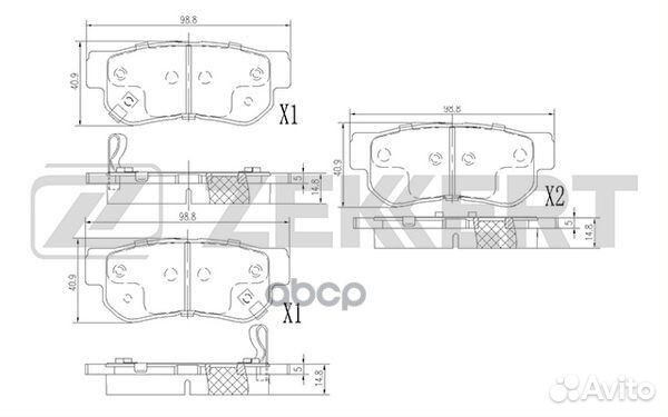 Колодки торм. диск. задн. Hyundai Getz (TB) 02