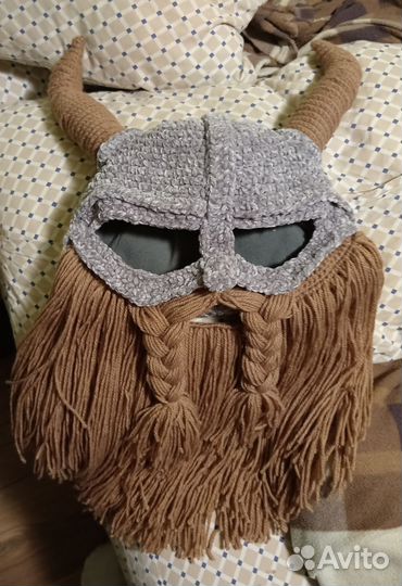 Викинг-шапка с рогами