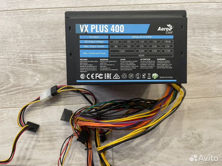 Блок питания aerocool vx plus 400w