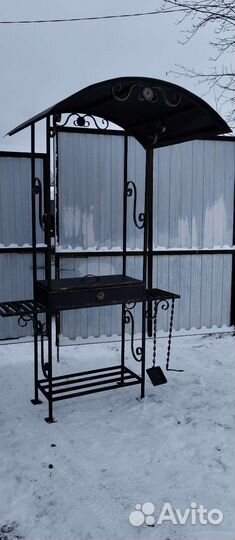 Мангал с крышей