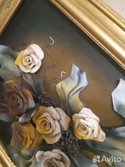 Картина из натуральной Кожи