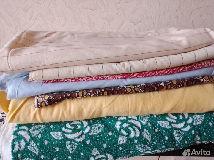 Отрезы хб, фланель,тик матрас, махровая ткань СССР