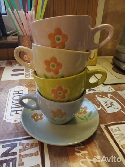 Чашки чайно-кофейные 220 мл, 4 шт или обмен