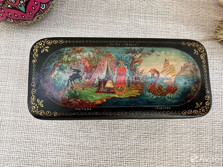 Шкатулка лаковая сказки Пушкина Мстера Громова вин