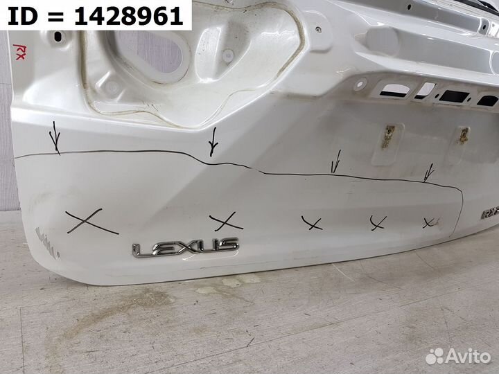 Крышка багажника lexus RX 4 2015-2024