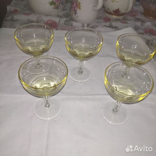 Фужеры цветное стекло СССР