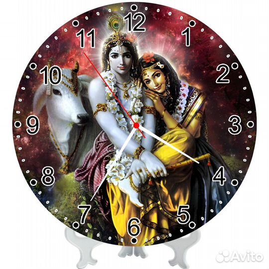 Кришна Радха Прабхупада Часы D - 27 см
