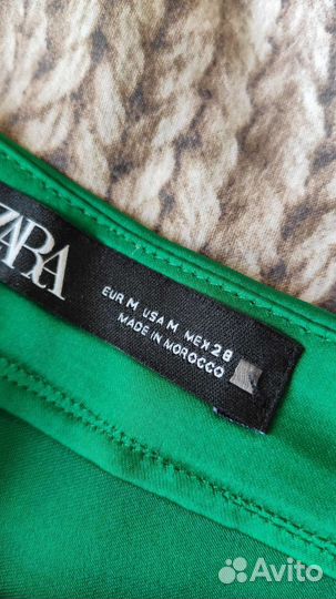 Новая атласная юбка с разрезом zara