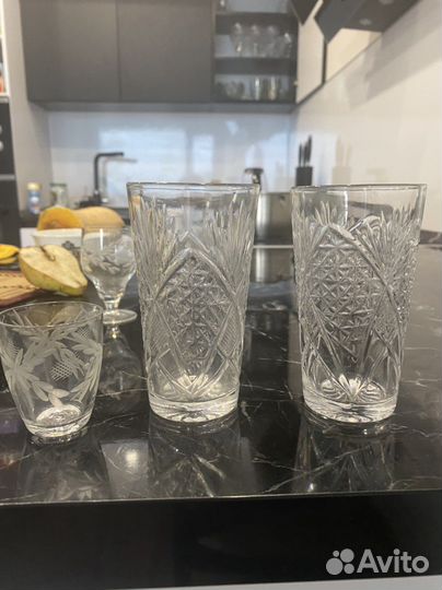 Бокалы высокие хрусталь СССР