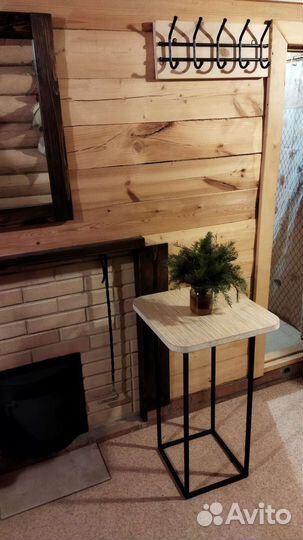 Дровница со столешницей в стиле лофт