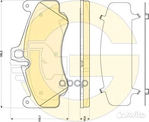 6118179 Колодки тормозные porsche 911 3.8 06- п