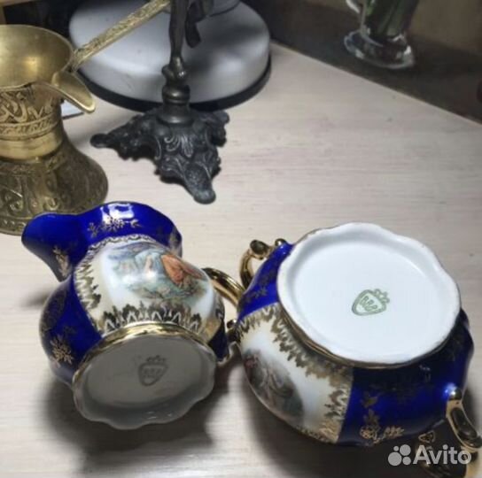 Сахарница/сливочник крм Стариная Германия Фарфор