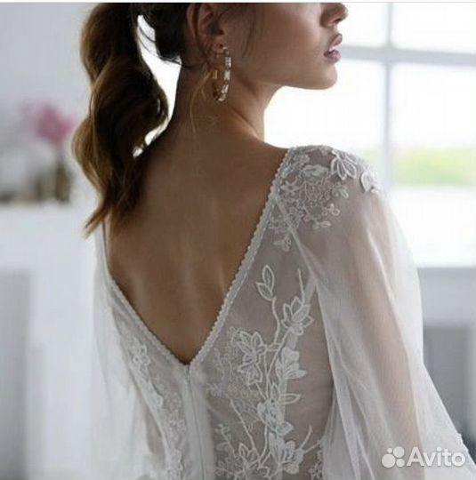 Свадебное платье 46 48 бу