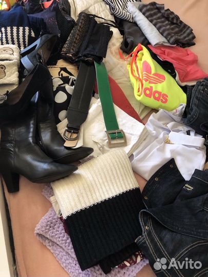 Женские вещи пакетом 46 бу(мешок+пакет)