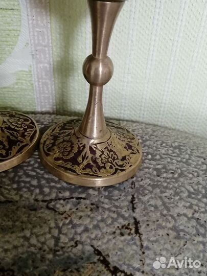 Бокалы винтаж, Индия, эмали, 2шт