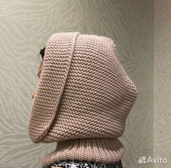 Капор, шапка, капюшон цвет пыльная роз