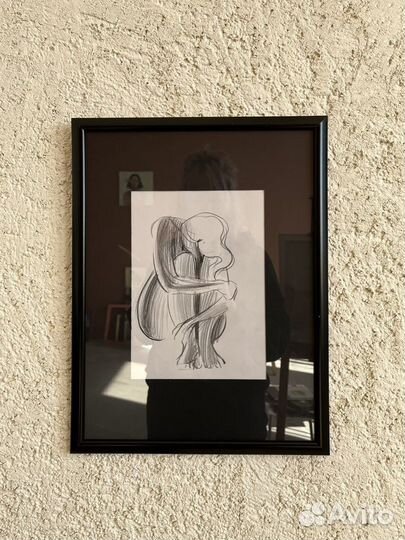 Интерьерная картина графика ню