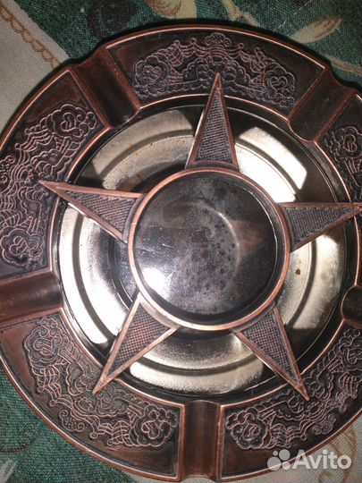 Статуэтка СССР агитация пепельница бронза