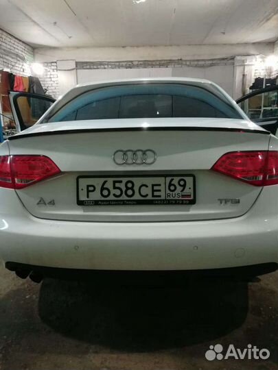 Спойлер Audi A4 b8 на багажник лип под покраску