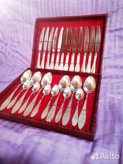 Набор столовых предметов СССР Мельхиор