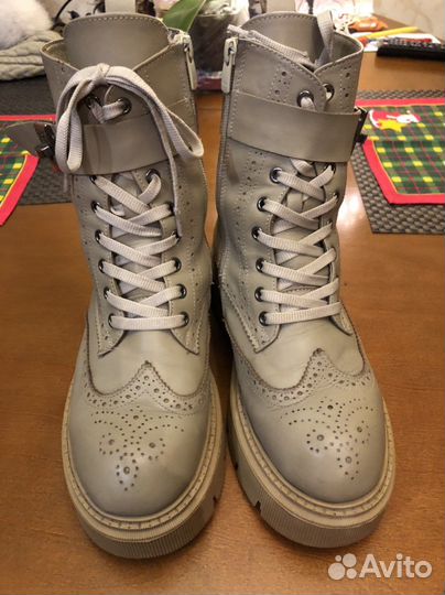 Ботинки зимние кожаные