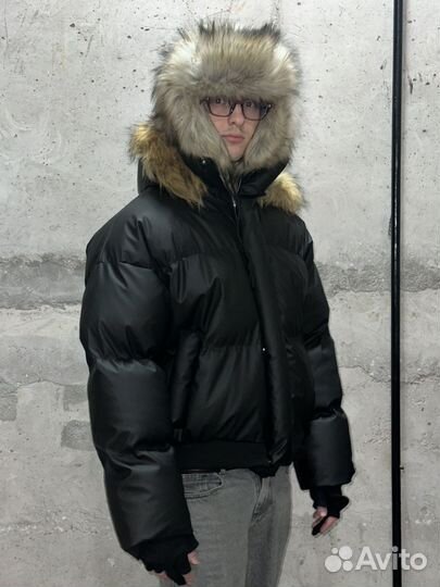 Пуховик Куртка Alaska Faux Fur Black Puffer