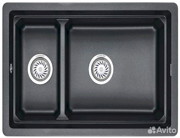 Мойка для кухни granula KS-7304U, шварц (черный металлик)