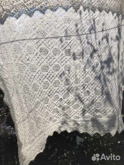 Платок шаль ручная вязка