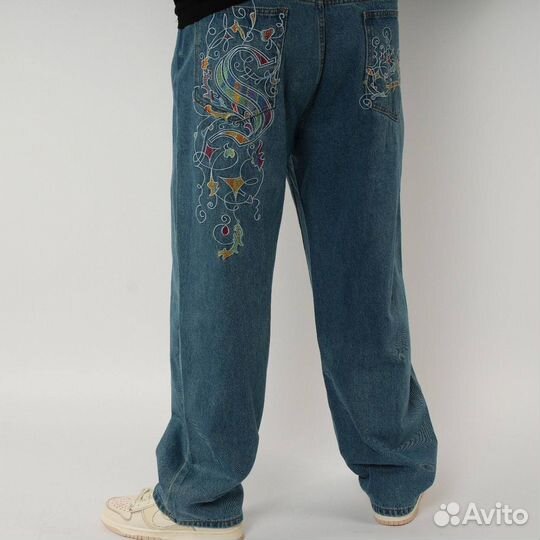 Джинсы supreme x coogi широкие