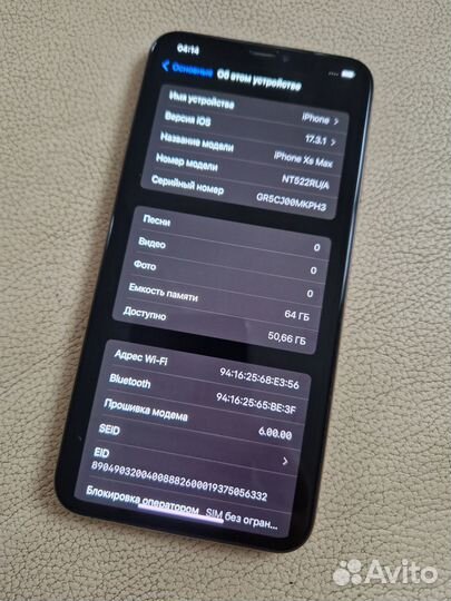 iPhone Xs Max, 64 ГБ