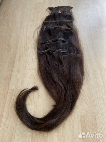 Волосы на заколках натуральные