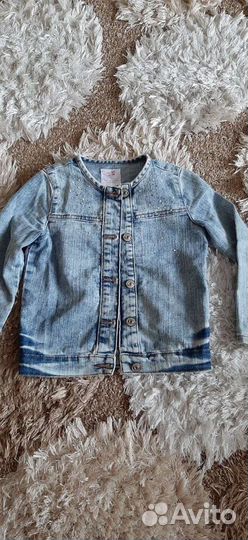 Джинсовая куртка для девочки 110