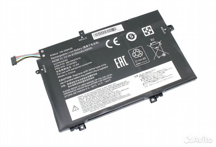 L17M3P54 для Lenovo ThinkPad L480 11.1V 4100mAH