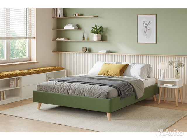 Кровать Бран-2 180 Velvet Olive