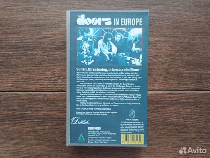 VHS The Doors In Europe 1968
