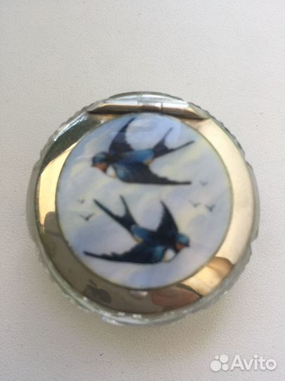 Серебрянная шкатулка с эмалью