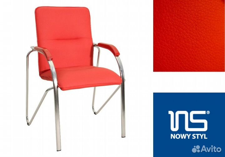 Стул на раме Самба samba chrome V-27 1.016 красный