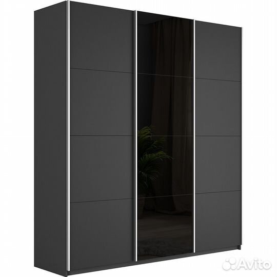 Шкаф-купе Широкий Прайм 3-х дверный (лдсп/Стекло ч