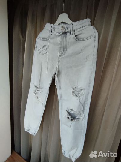 Брюки джинсы женские bershka р. 34