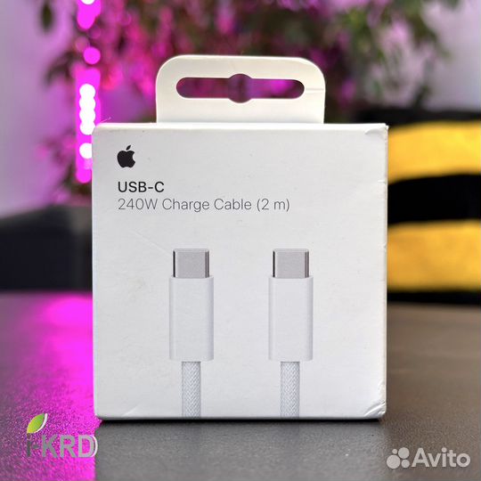 Зарядка Apple 240W USB-C 2м плетеный (оригинал)