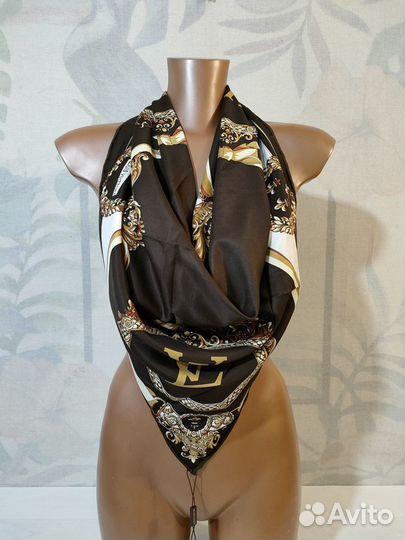 85х85 LV новый шёлковый шоколадный платок