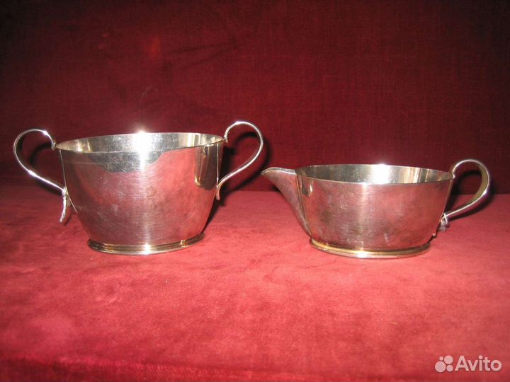 Винтажный сервиз, мельхиор 1920-е годы