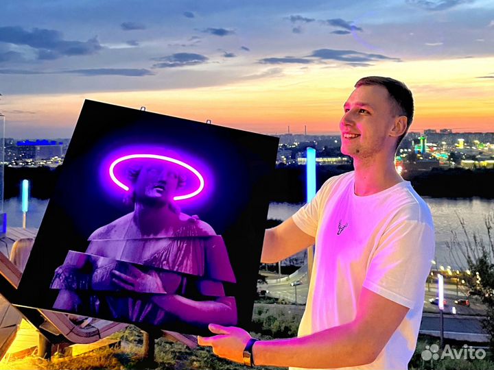 Неоновая картина новинка