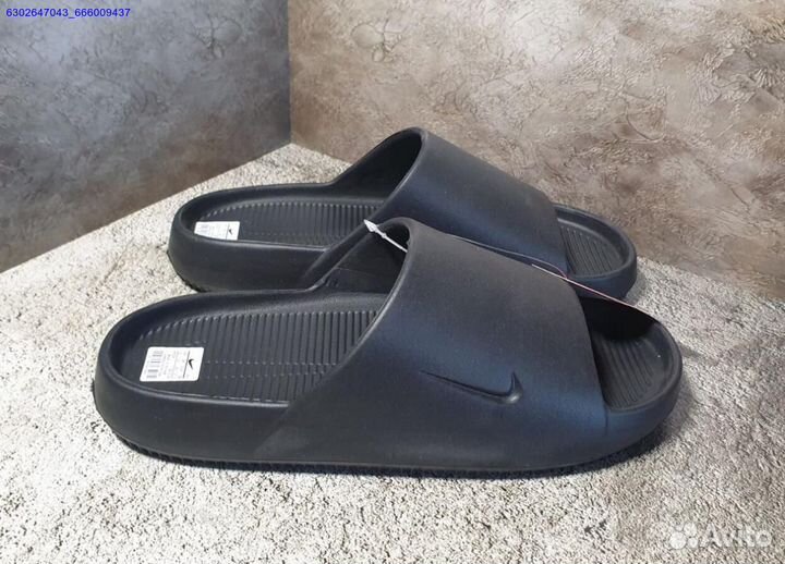 Тапочки Nike Calm Slide чёрные (Арт.81038)