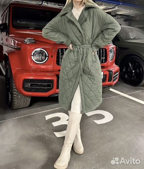 Пальто стеганое демисезонное 50-52