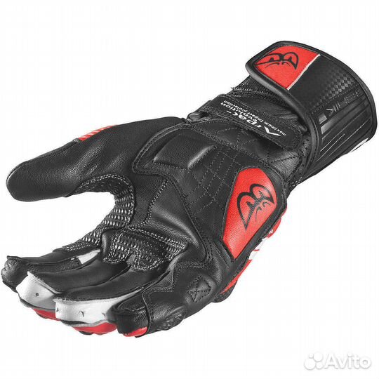 Motorcycle Racing мотоперчатки In Berik 2.0 Leather 195112 Race White Red Fluo Certified