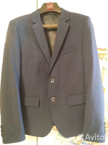 Пиджак школьный 34-36 р. синий